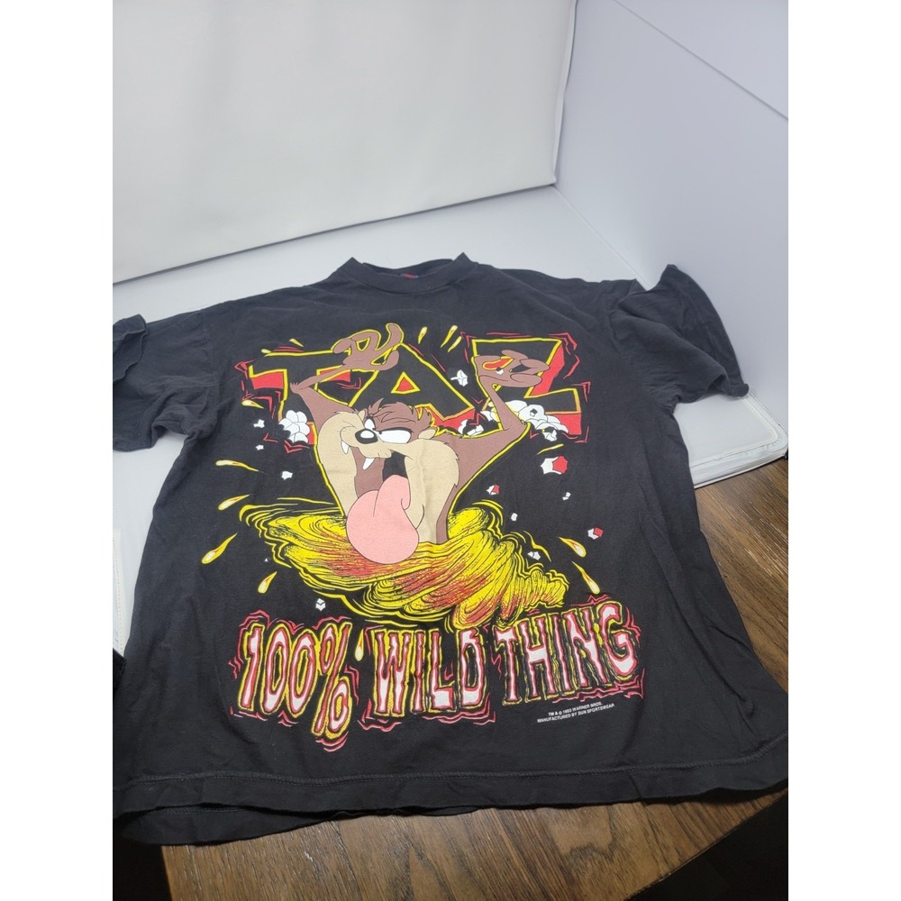 Taz Mania Tasmanian Devil Wild Things Shirt Vintage 90s Style Size Large